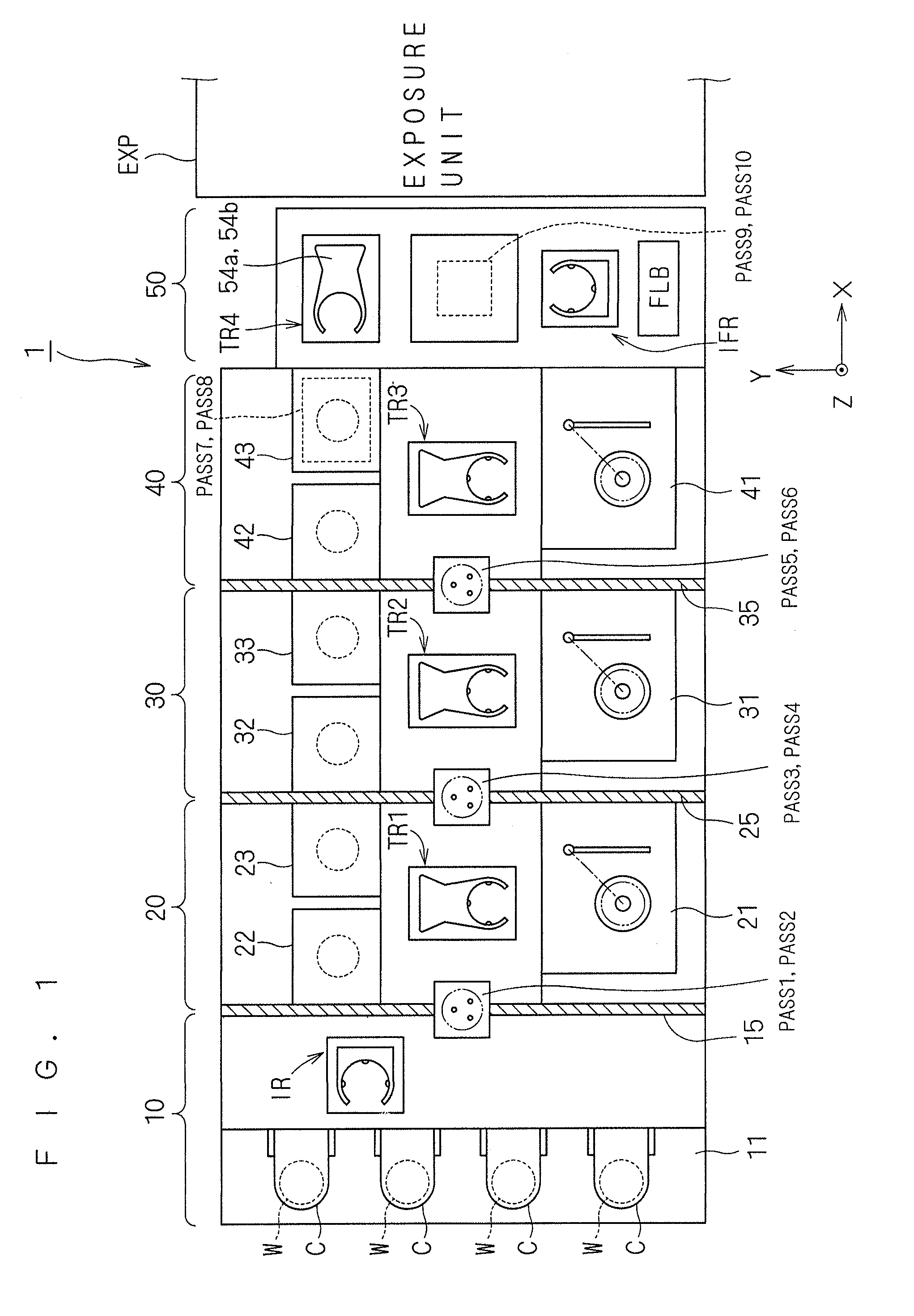 Method of and apparatus for heat-treating exposed substrate