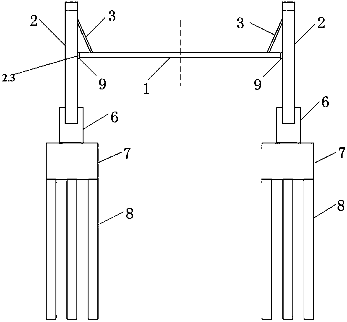 Arched and cable-stayed combination type system bridge and construction method thereof