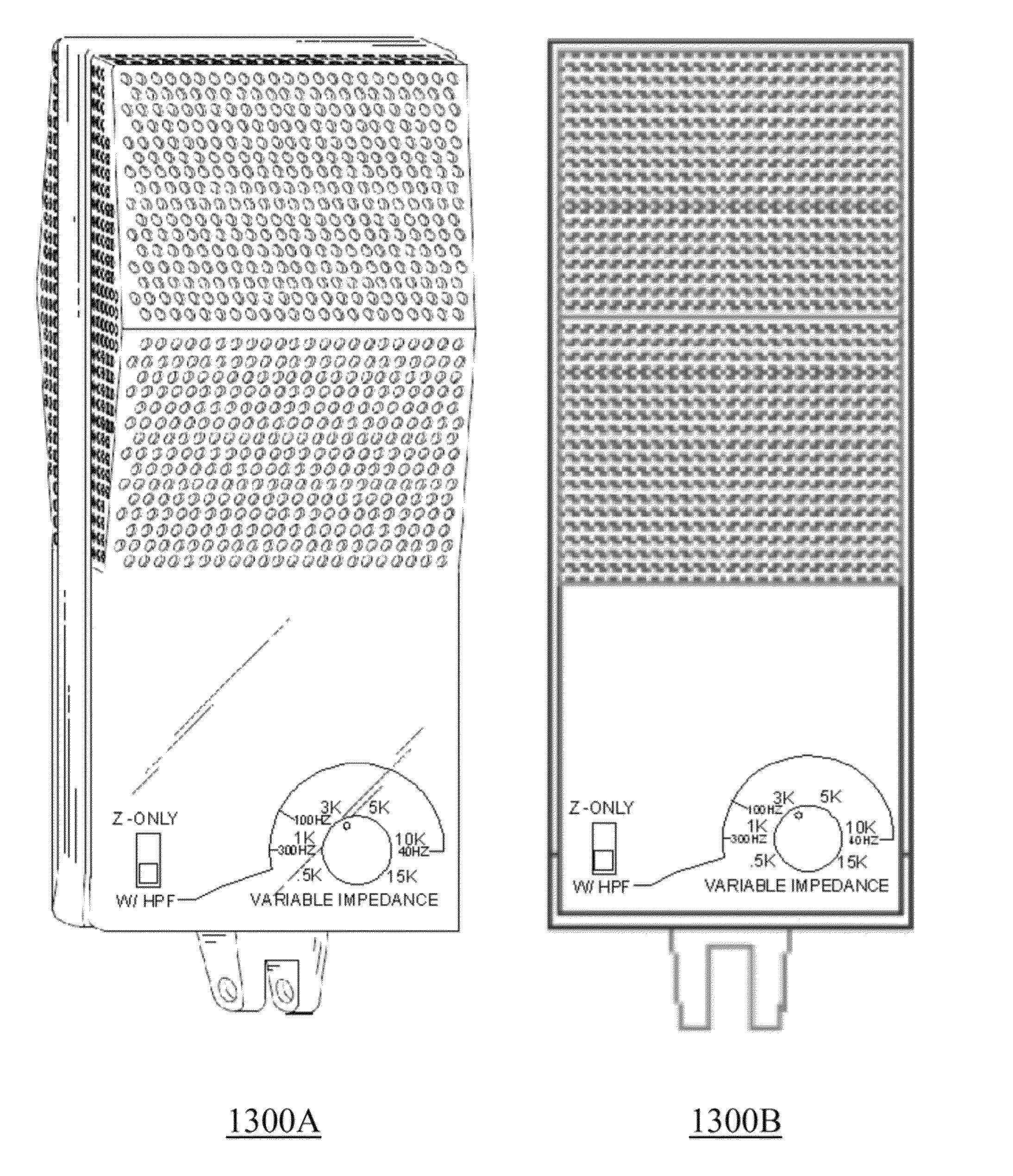 Phantom-powered inline preamplifier with variable impedance loading and adjustable interface