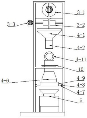 A stripping device for sand core making that facilitates control of the amount of blanking