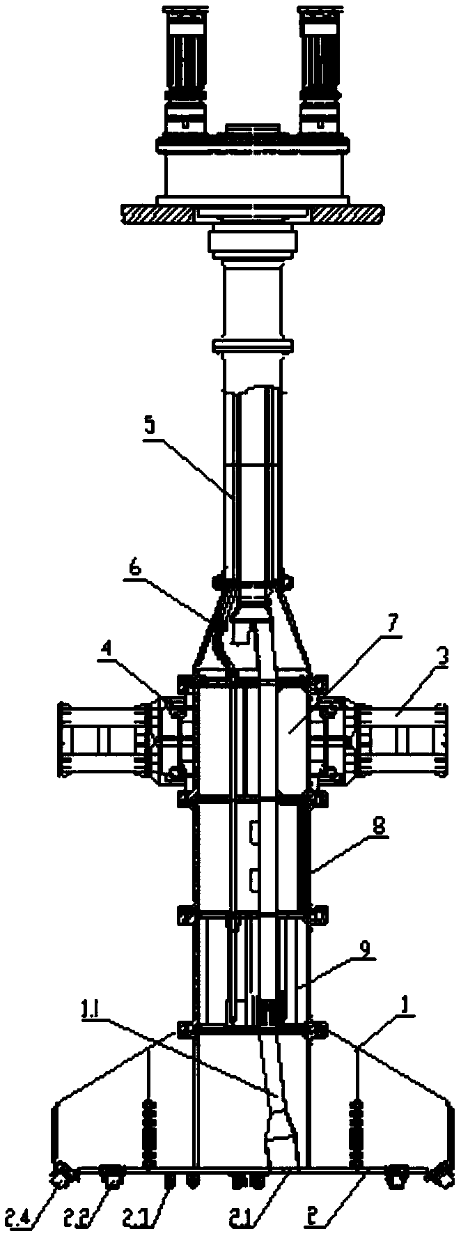 Multi-slagging-hole large-sized-drill-bit-included combination type drilling tool system