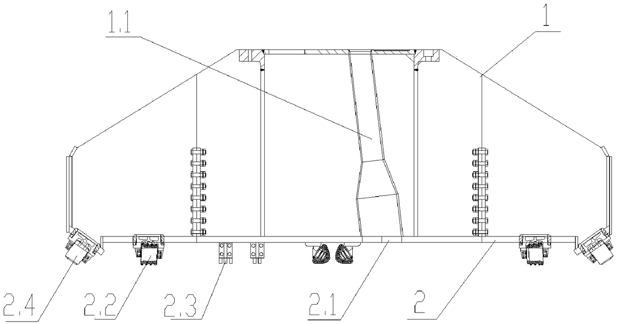 Multi-slagging-hole large-sized-drill-bit-included combination type drilling tool system