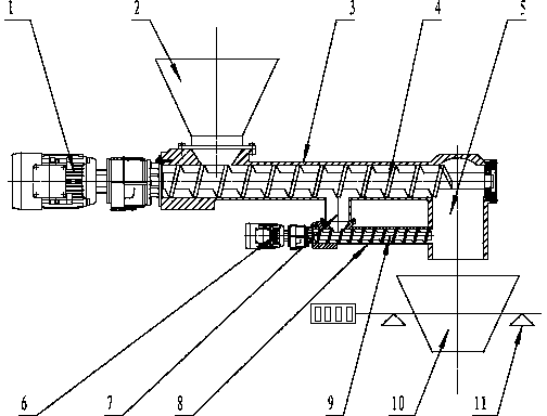 Double-step type metering screw conveyor