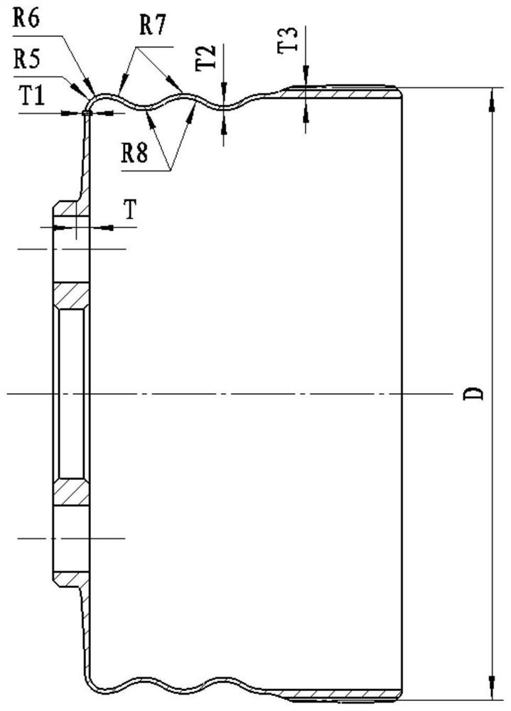 Cup-shaped flexible gear cylinder structure