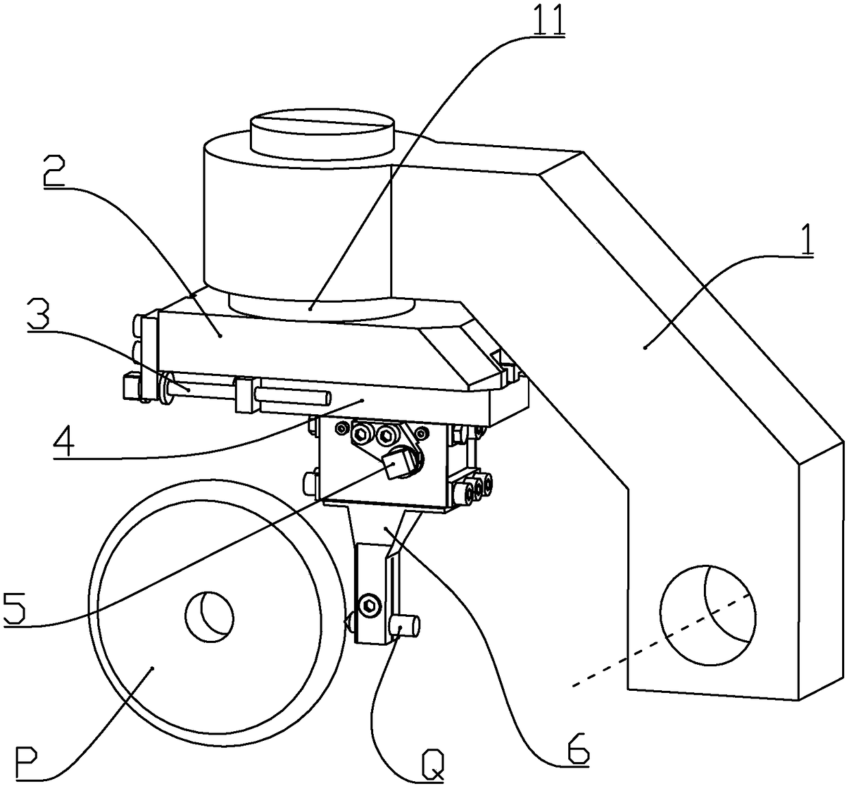 A deep groove ball bearing outer ring groove grinder grinding wheel dresser