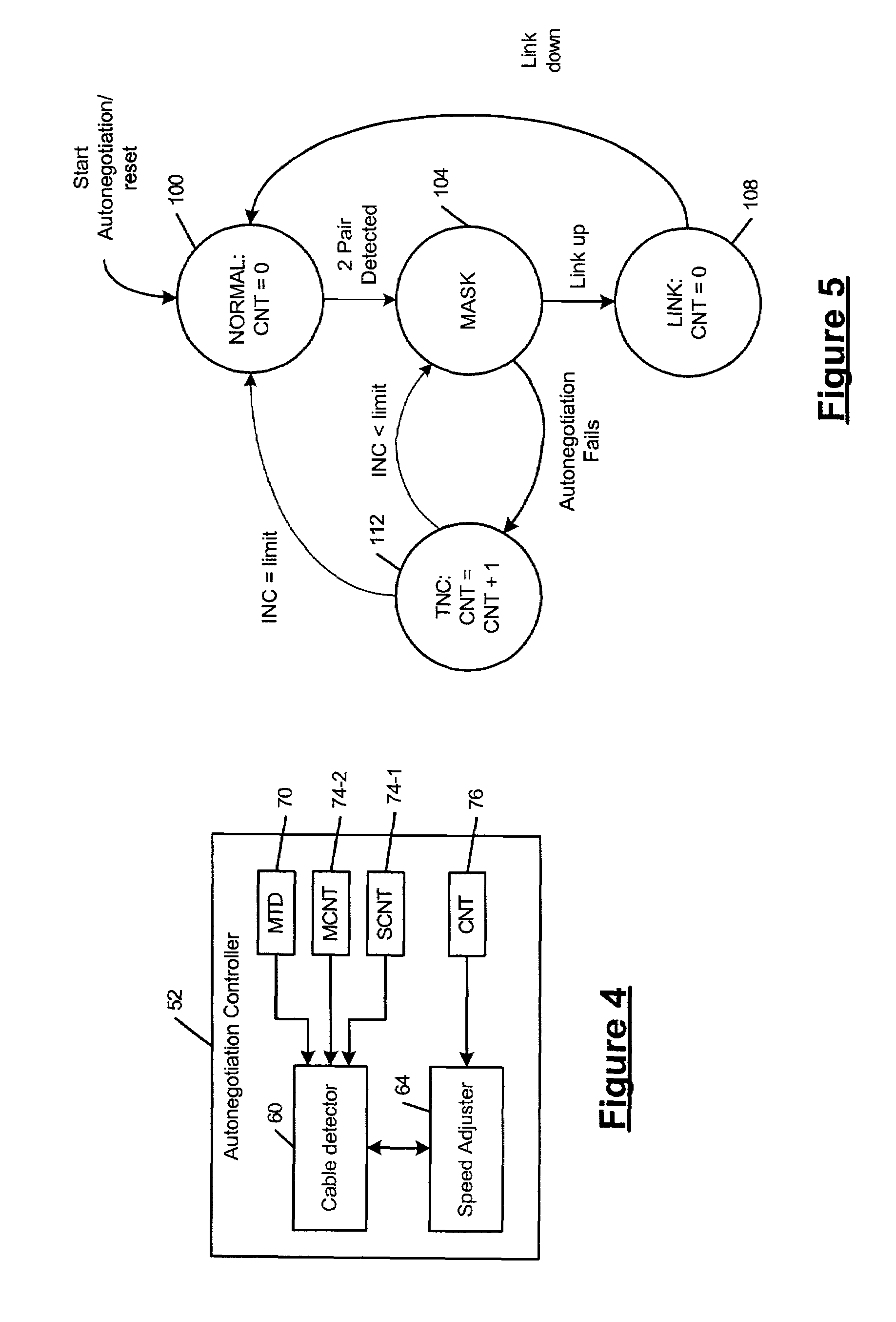 Apparatus and method for automatic speed downshift for a two pair cable