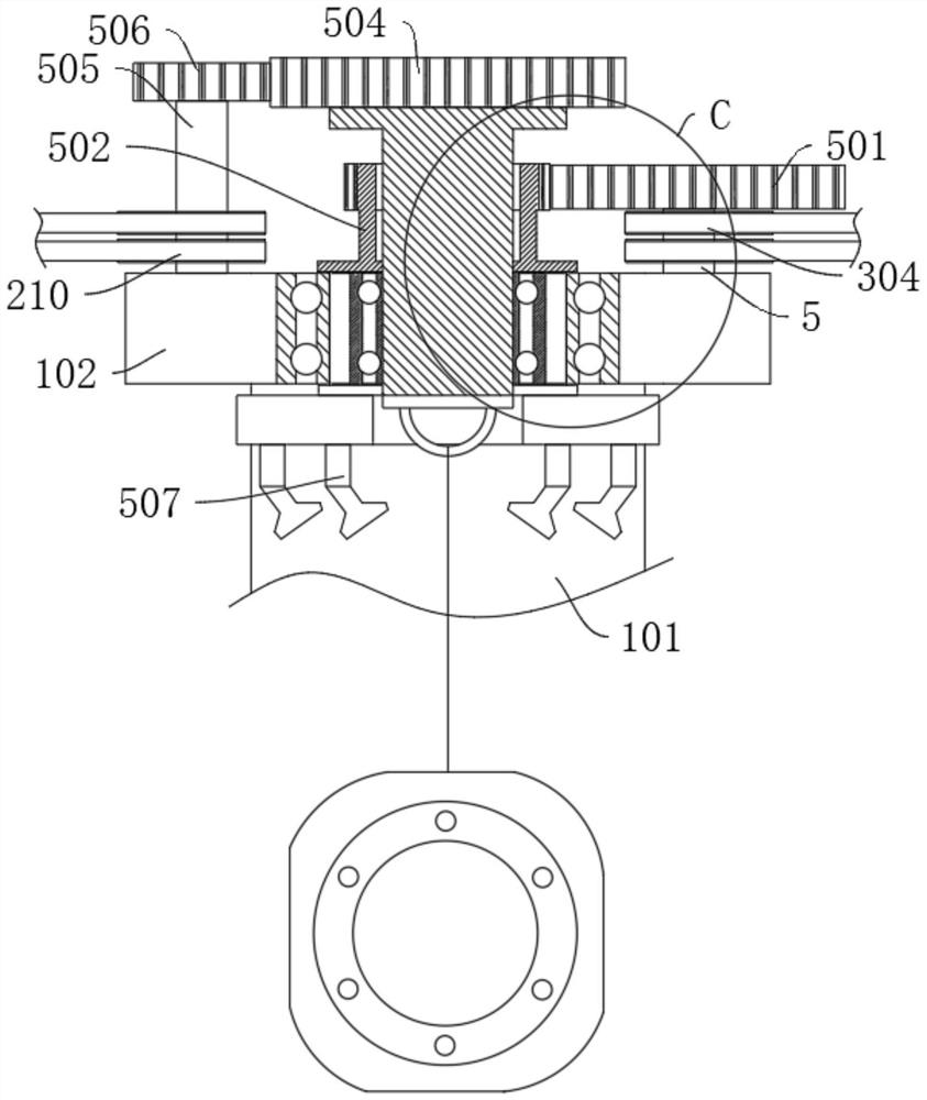 Coating device for water pump production line and coating method thereof