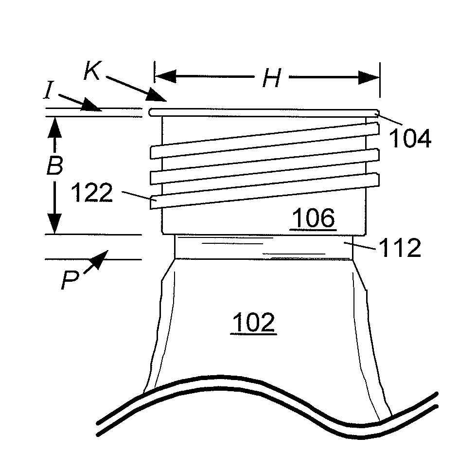 Shaped metal vessel