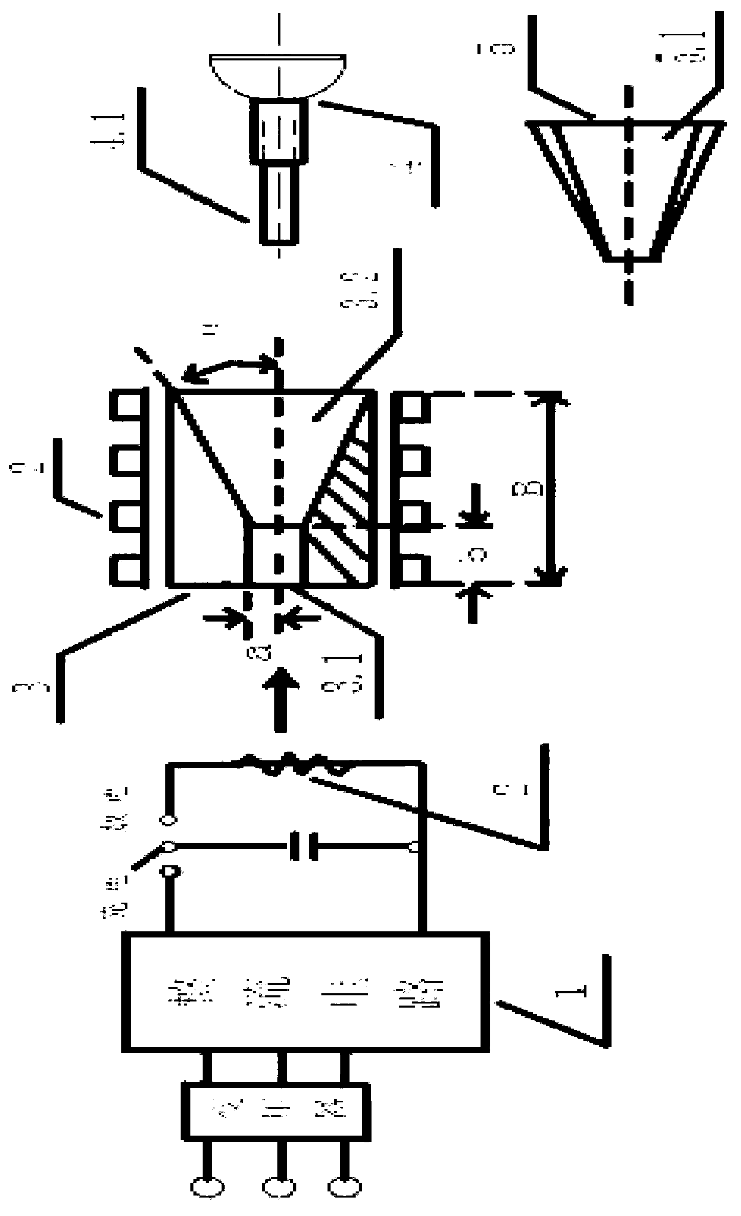 Magnetic pulse asymmetric magnetic collection device for special-shaped pipe fitting