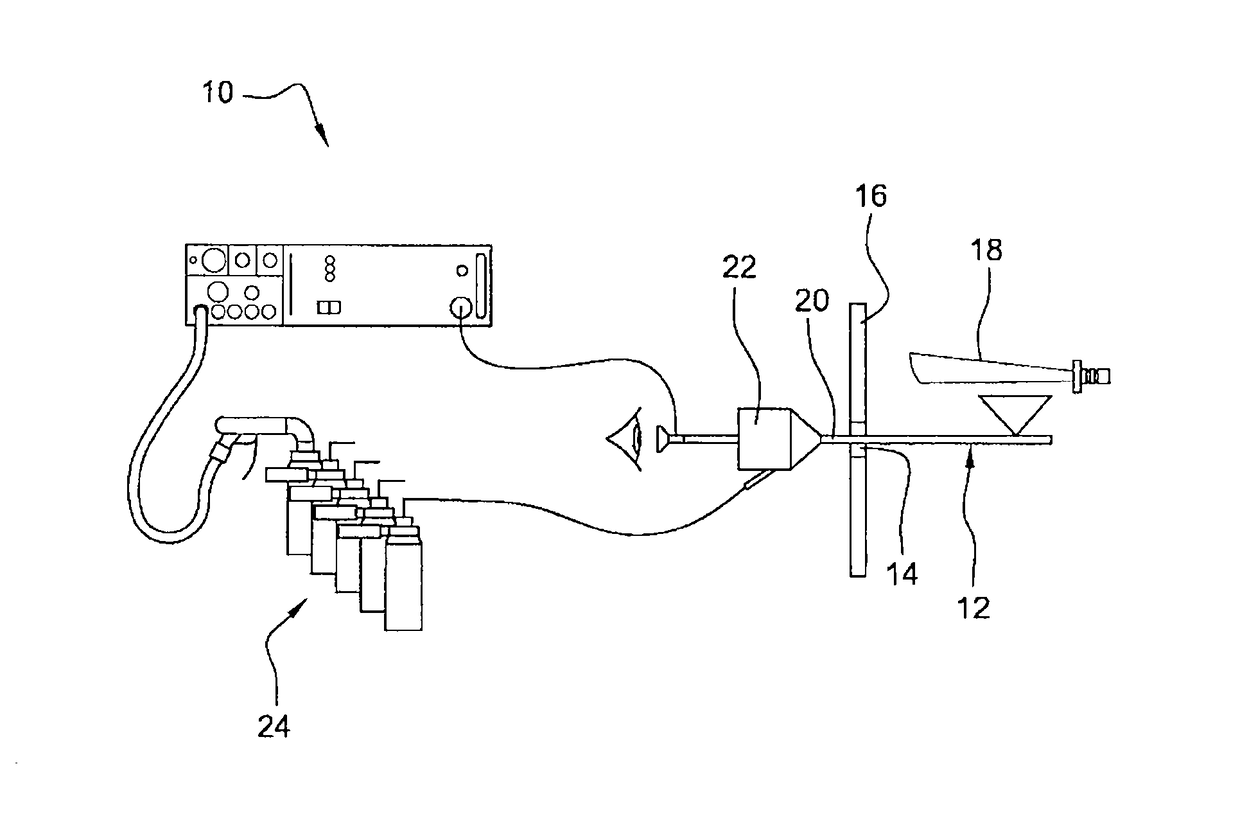 Device for searching for defects on parts by endoscopy