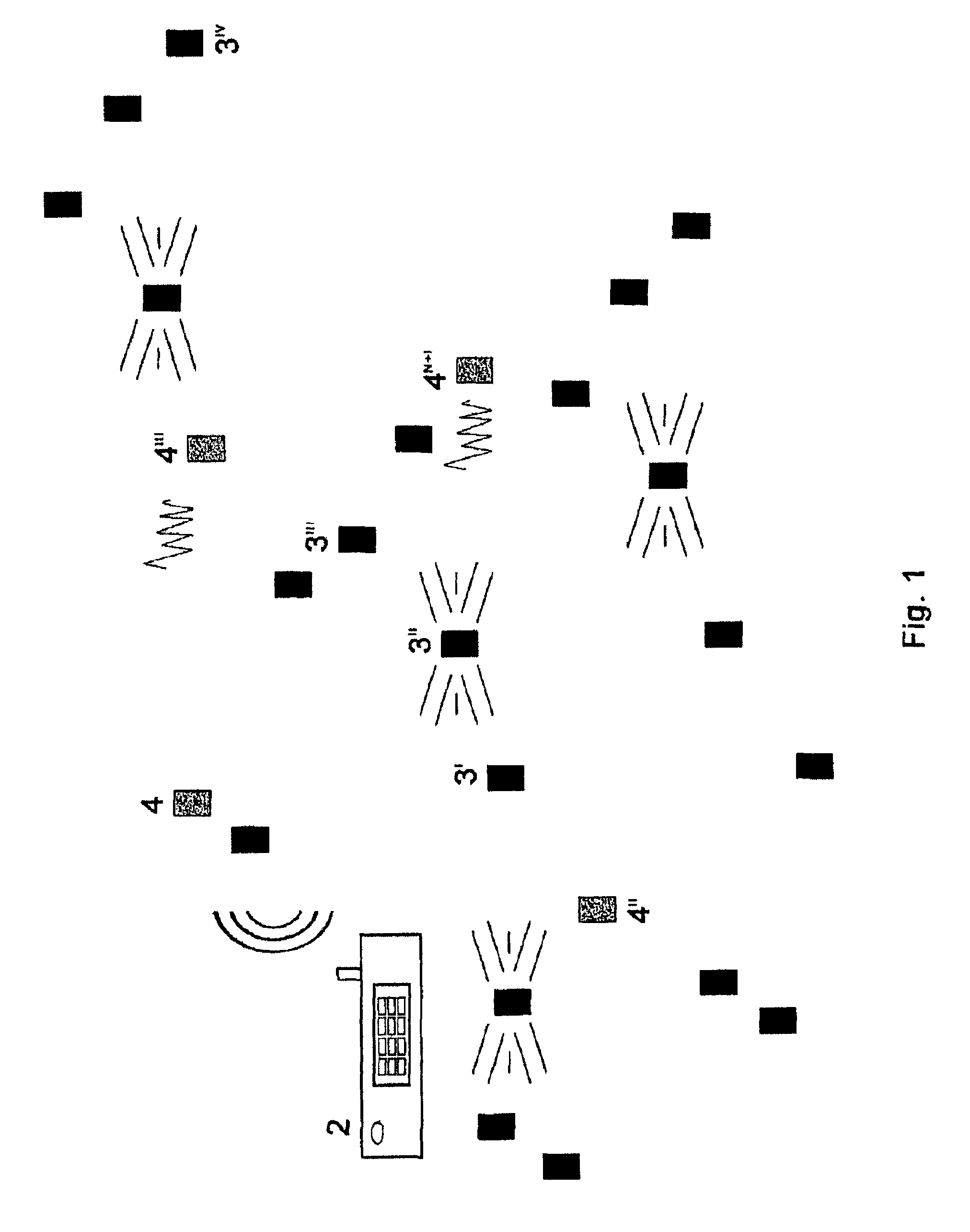 Method for localizing remote devices, using acoustical and electromagnetic waves