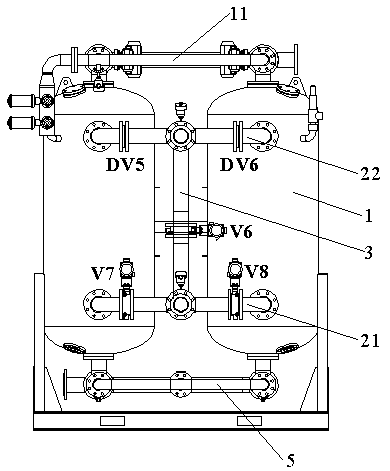 Water-containing gas dryer