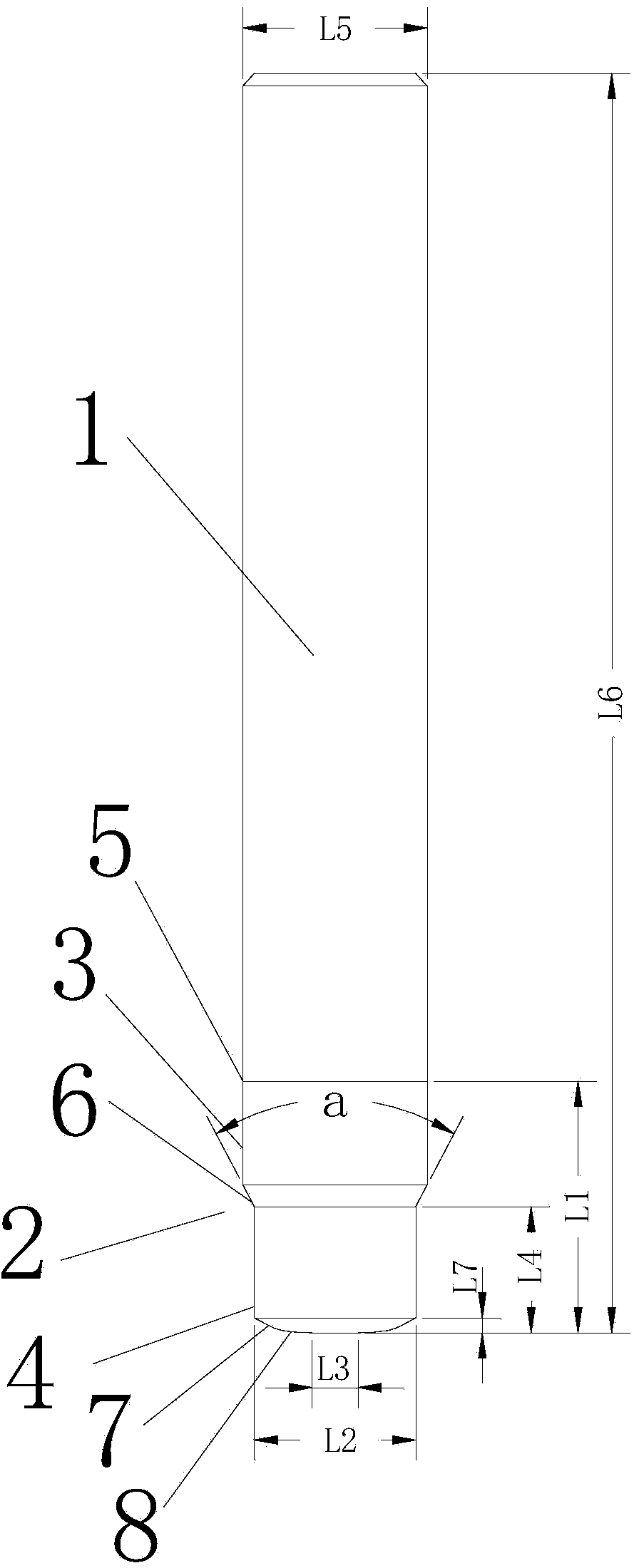 Three-edge tungsten steel forming tool