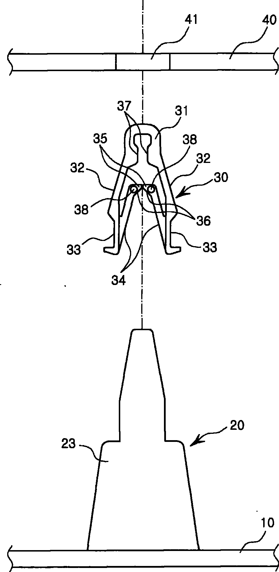 Plastic clip for vehicle