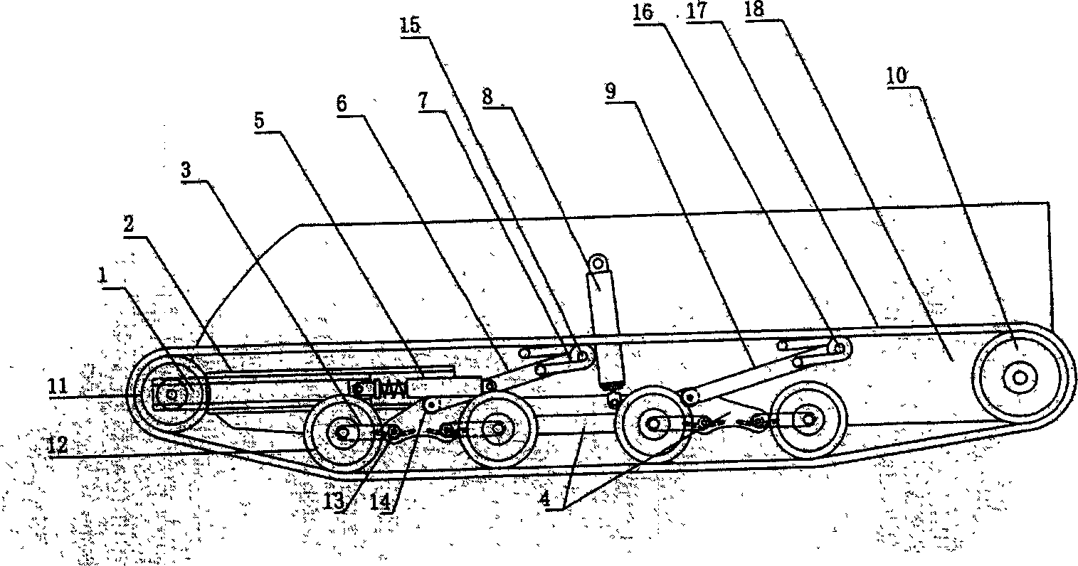 Deformed crawler belt system