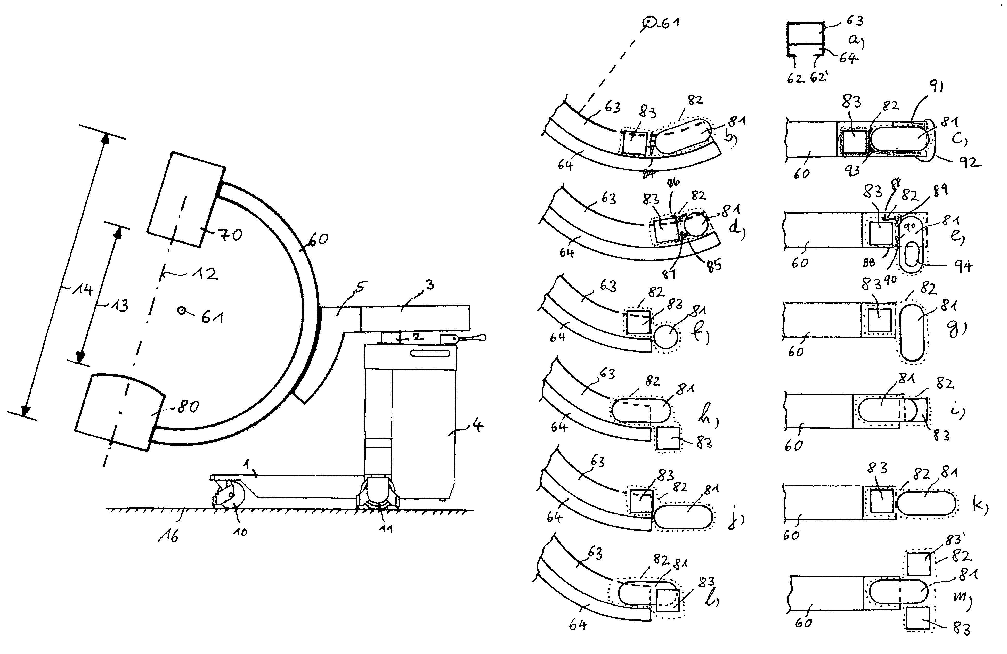 X-ray source for a mobile X-ray diagnostic unit with a C-arm