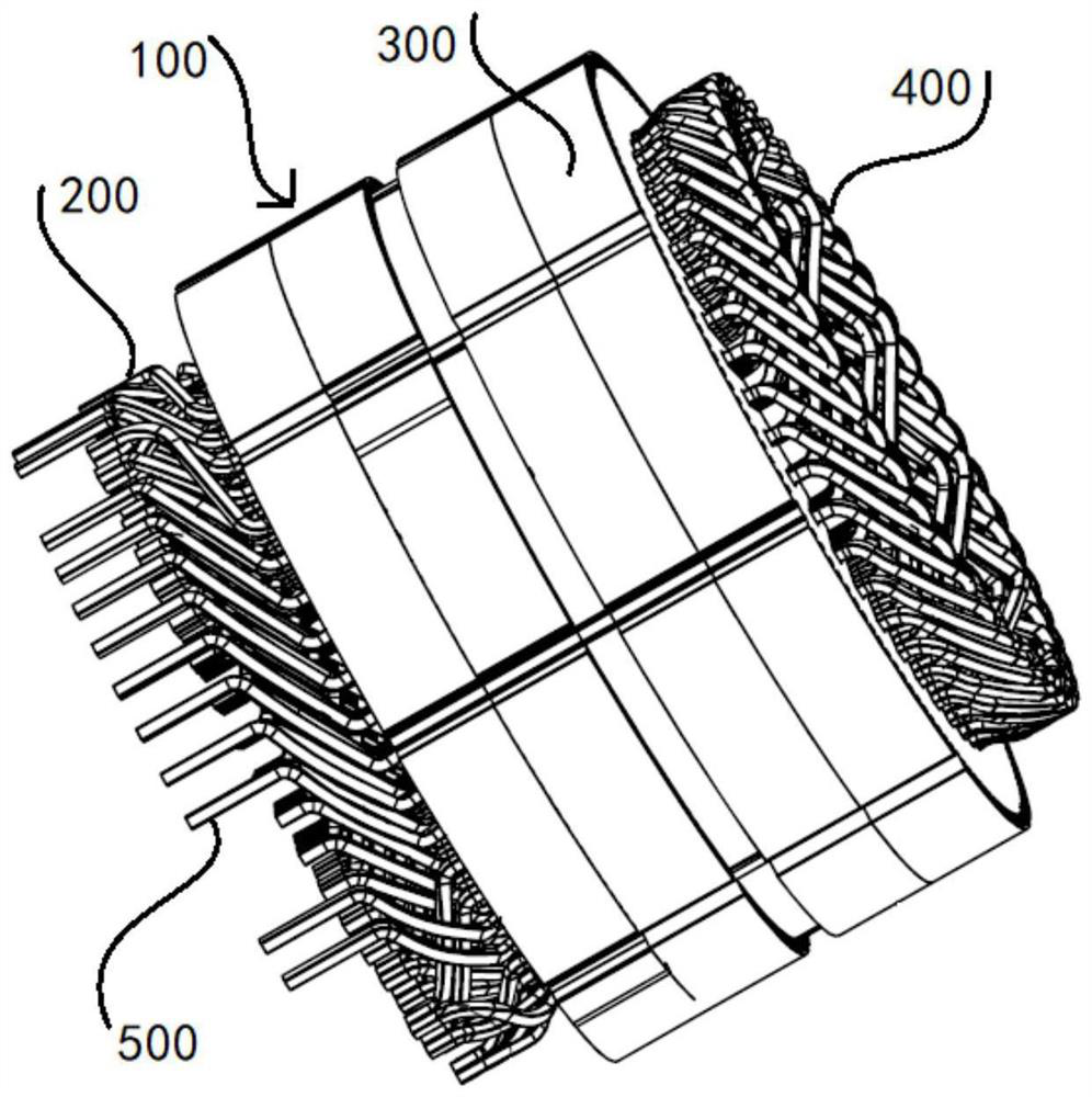 Motor stator and motor using same