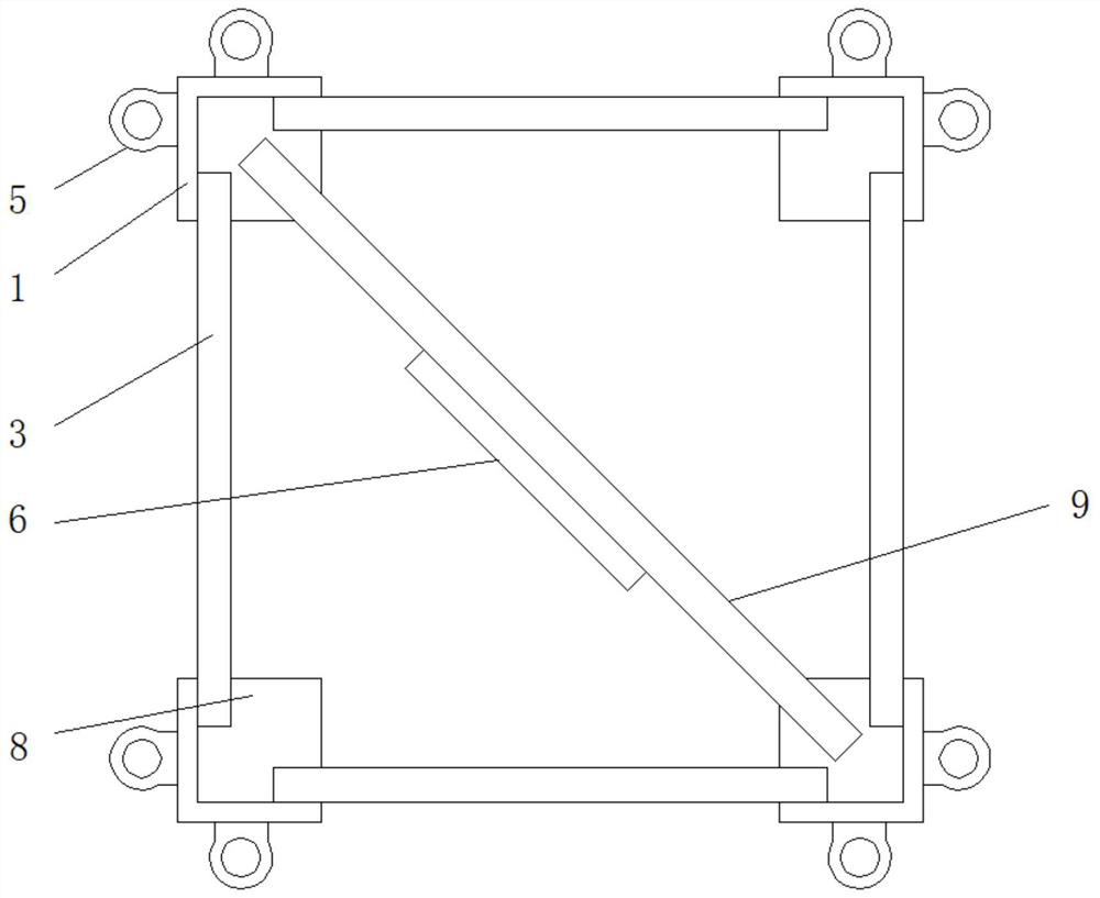 Tower crane standard section stable and firm in connection