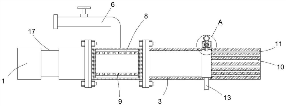 Novel spray head of pulp shooting machine