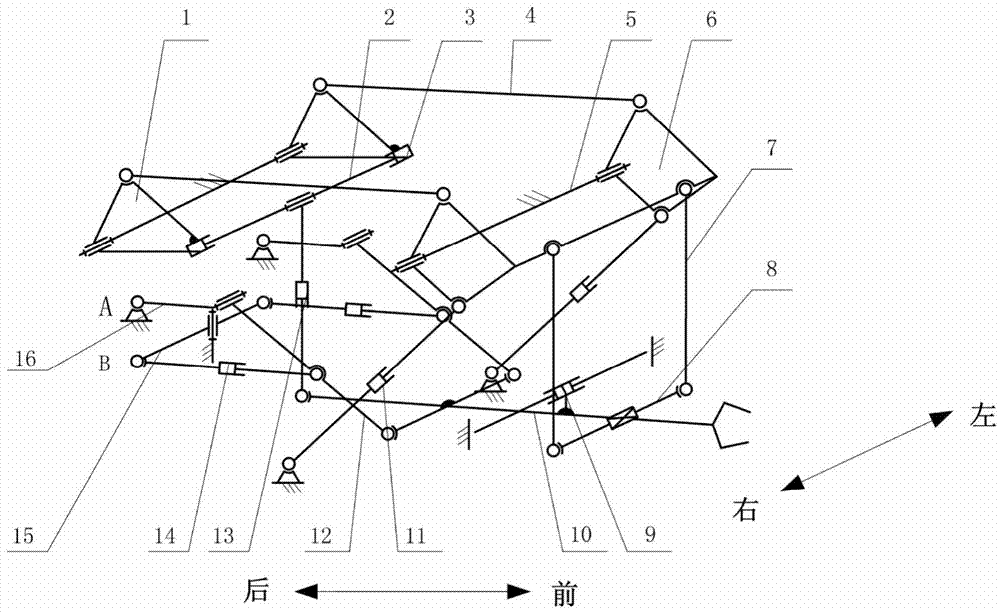 Completely-decoupled type forging manipulator lifting mechanism