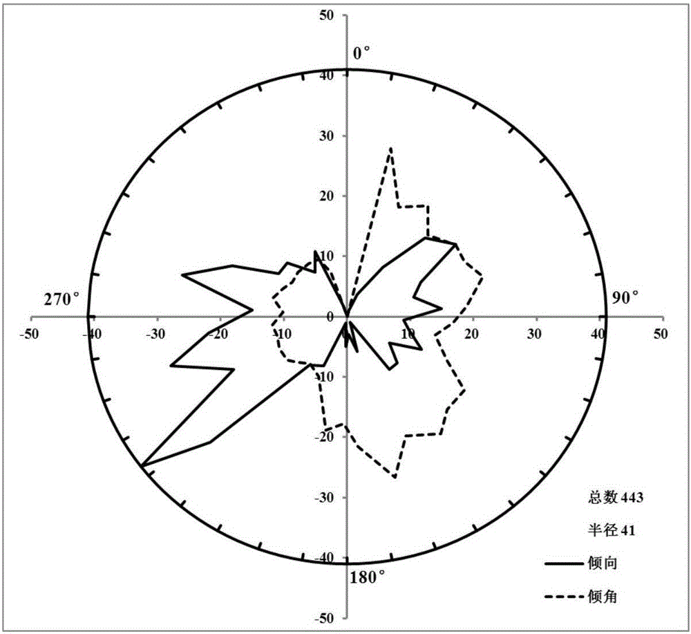 Excel-based method for drawing oblique rose diagram of geologic body and geologic elements