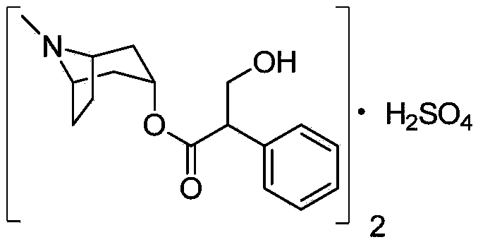 A kind of preparation method of anticholinergic drug atropine sulfate