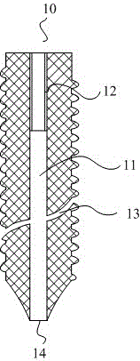 Hollow screw structure and usage thereof