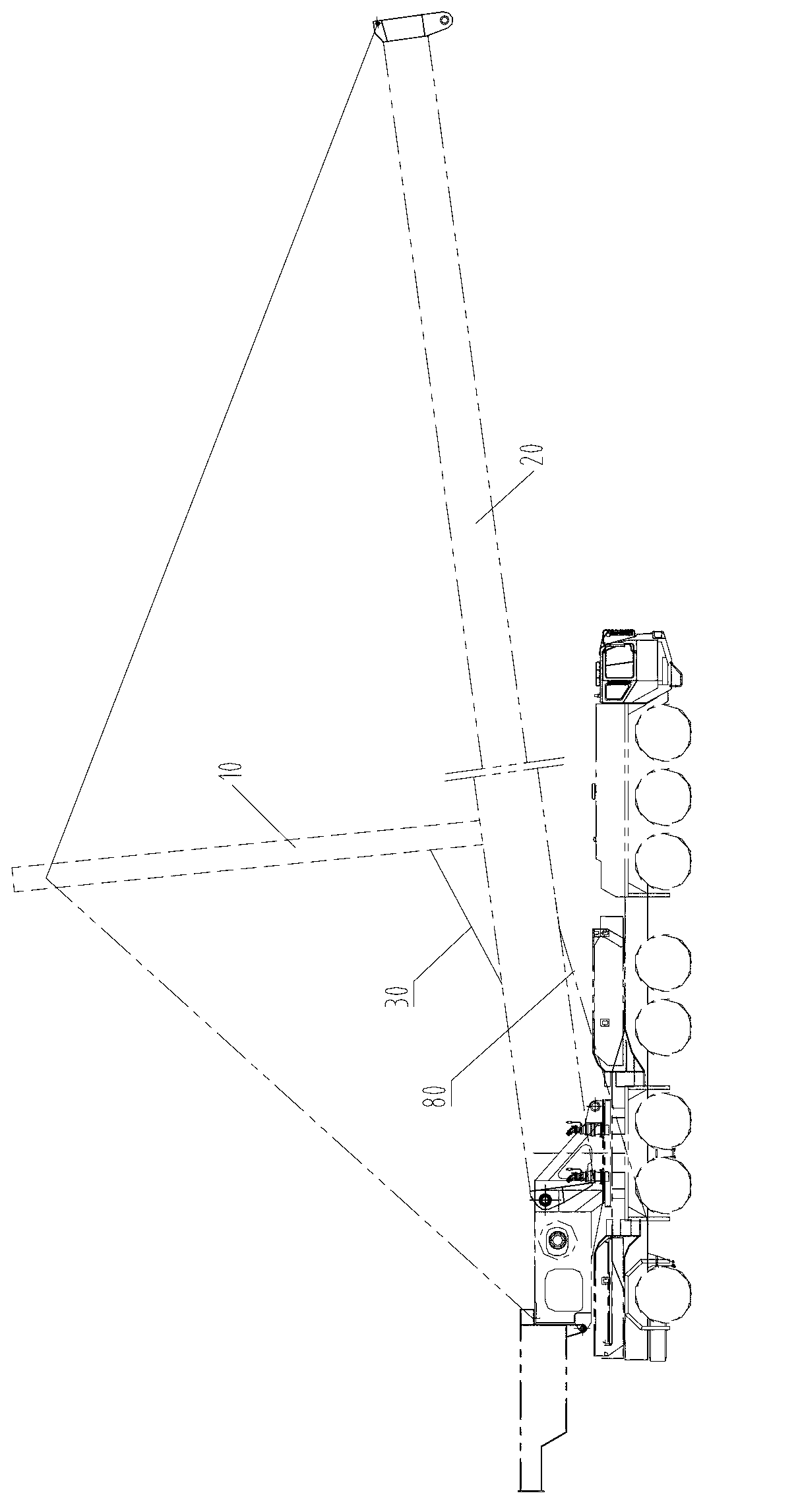 Crane, and method and device for controlling super-lifting derricking oil cylinder thereof