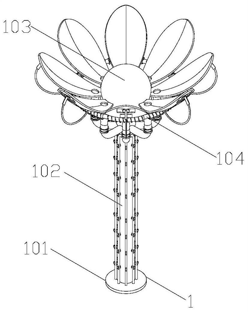 Energy-saving and environment-friendly roadside lamp for urban garden