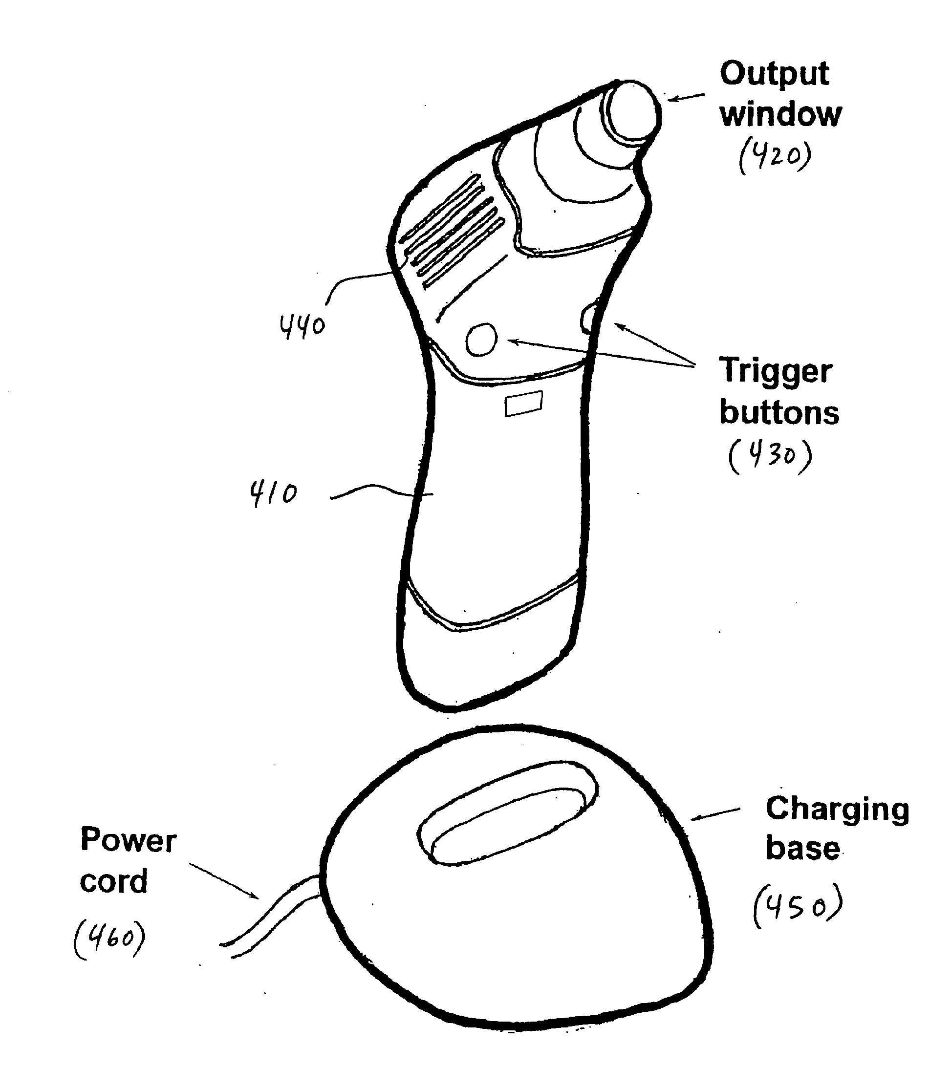 Self-contained, eye-safe hair-regrowth-inhibition apparatus and method