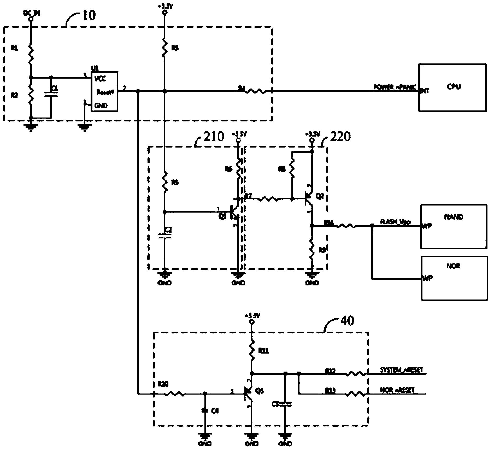 Power-fail protective circuit and power-fail protective sequential circuit for flash memory