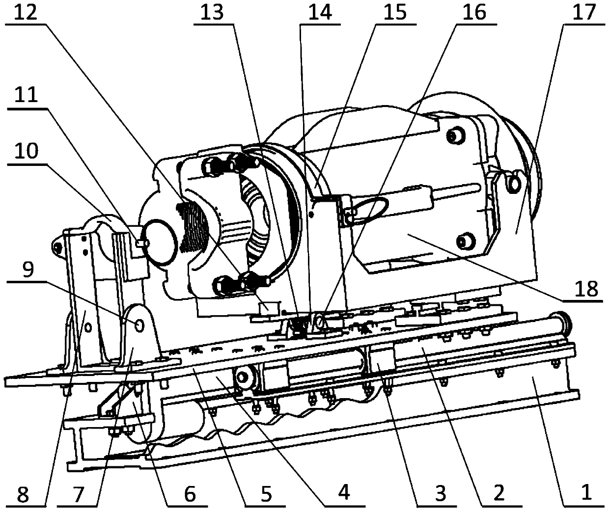 Shore power plug auxiliary plugging device capable of being forcibly detached