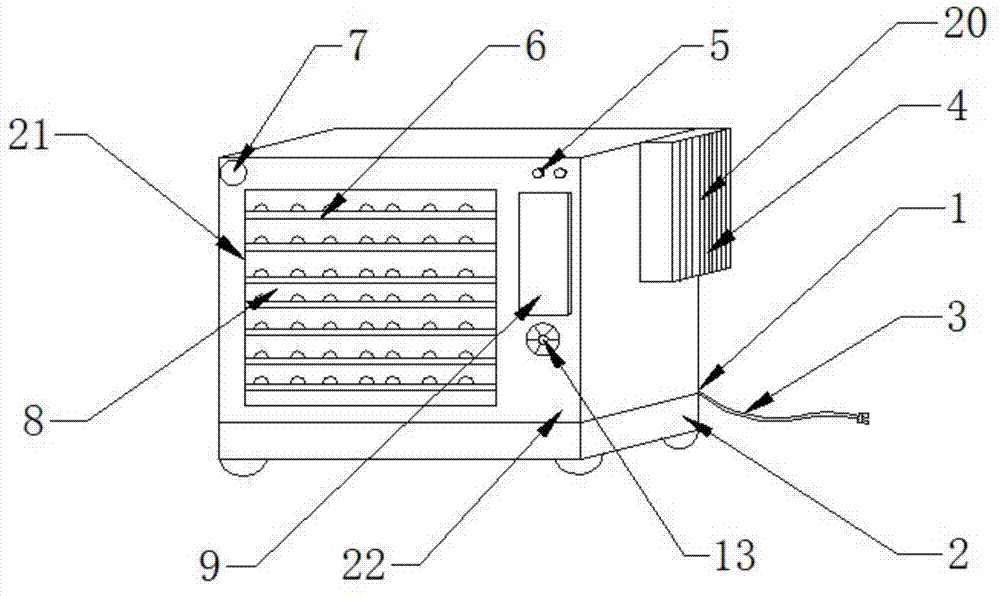 Domestic air exchanging and refreshing machine