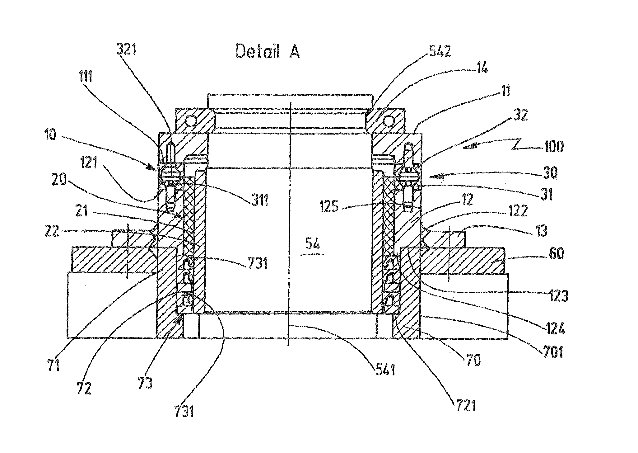 Upper rudder carrier bearing