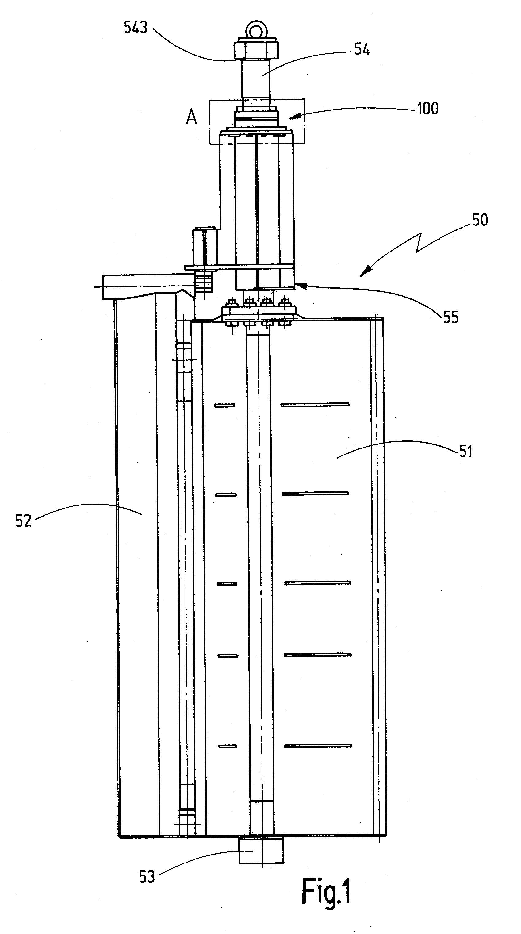 Upper rudder carrier bearing