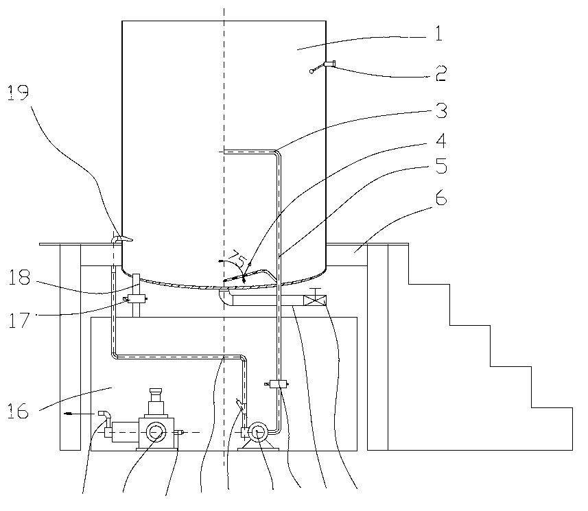 Circular agitating and dispensing device for double-port hand pump