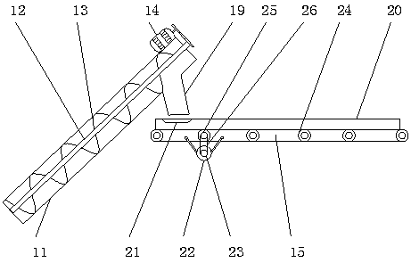 Step type building waste large particle substance screening device