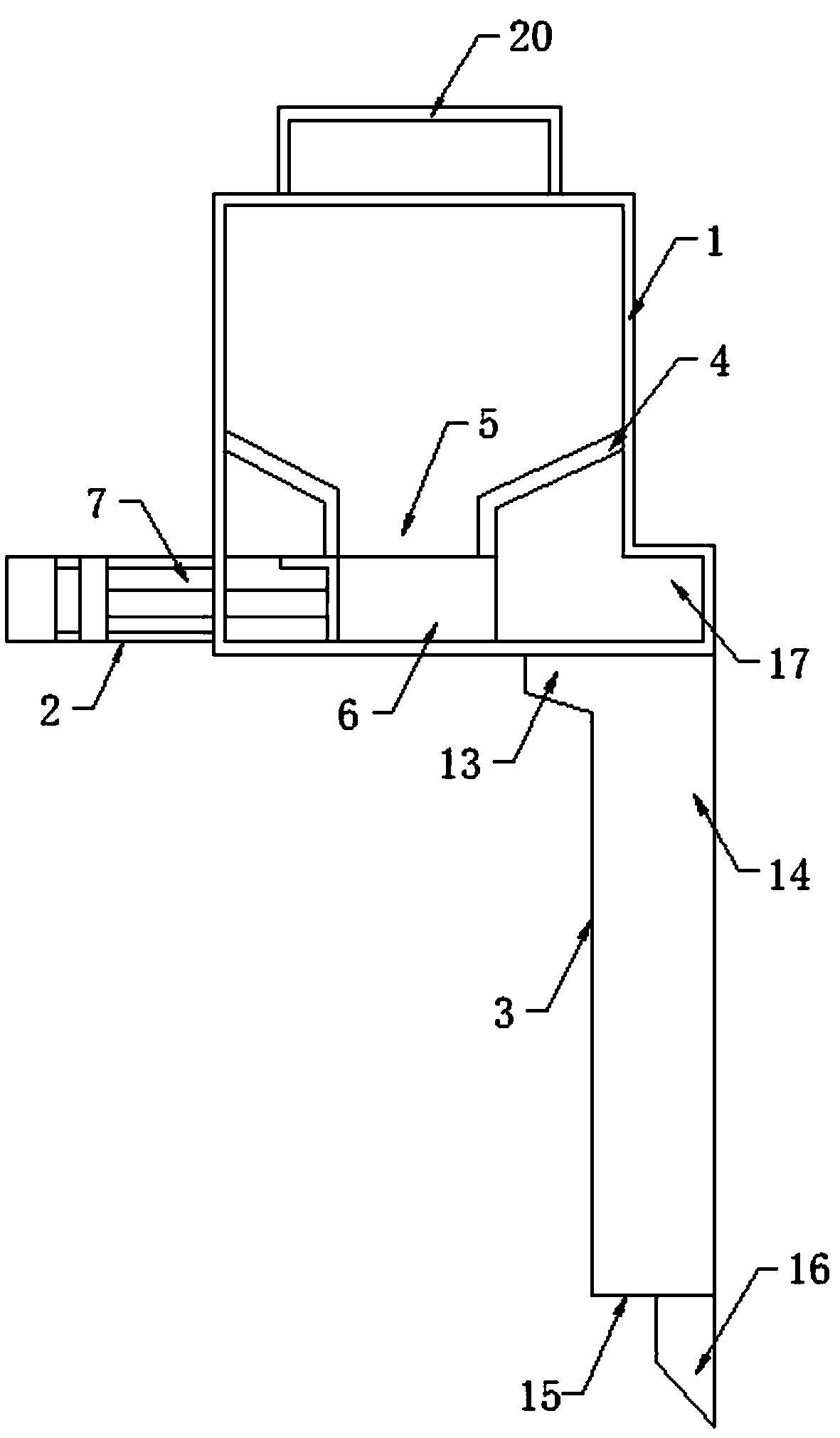 Agricultural planting quantitative fertilization device