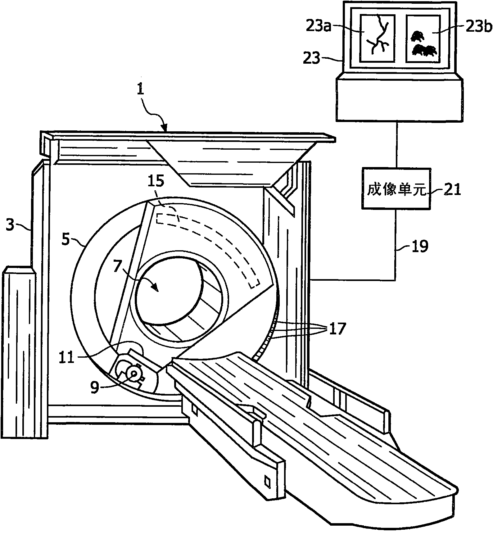 Medical x-ray examination apparatus for performing k-edge imaging