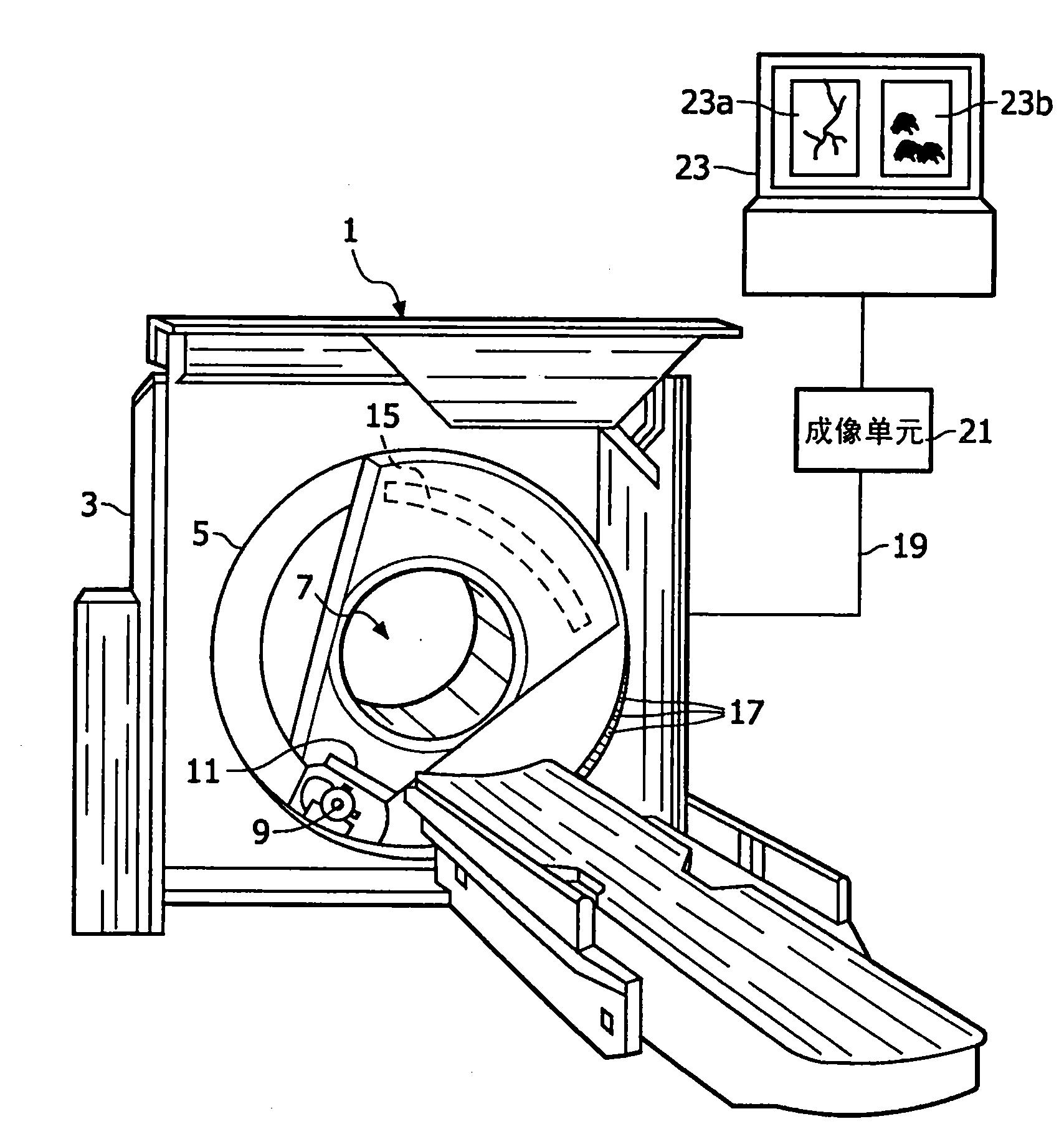 Medical x-ray examination apparatus for performing k-edge imaging