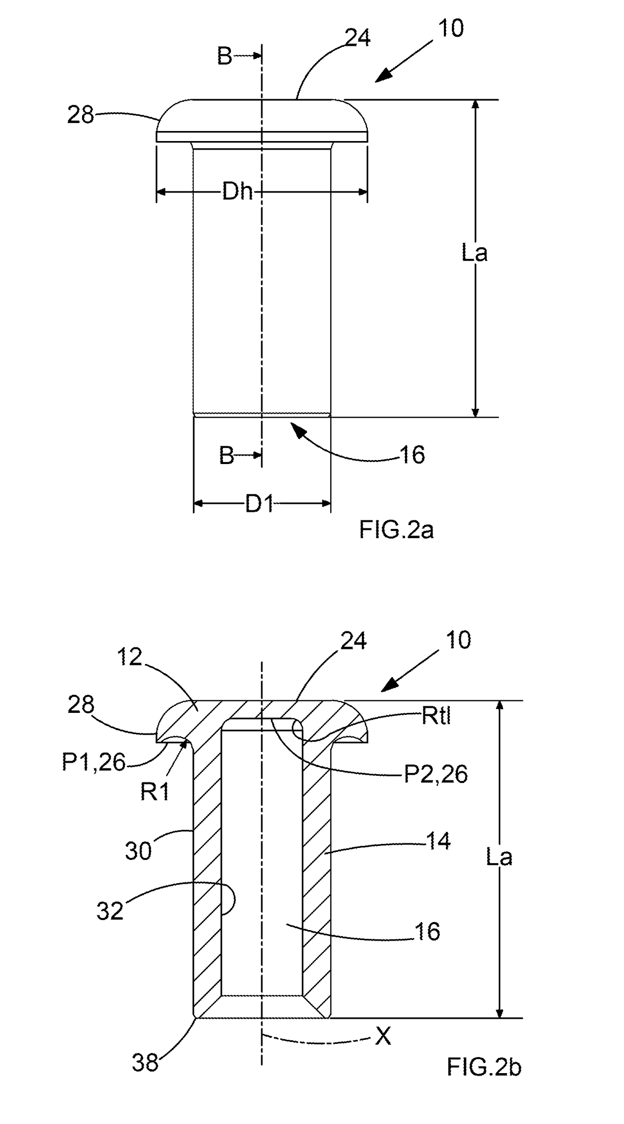 Self-piercing rivet, arrangement with a self-piercing rivet, and method for forming a joint in a stack of at least two sheets of material