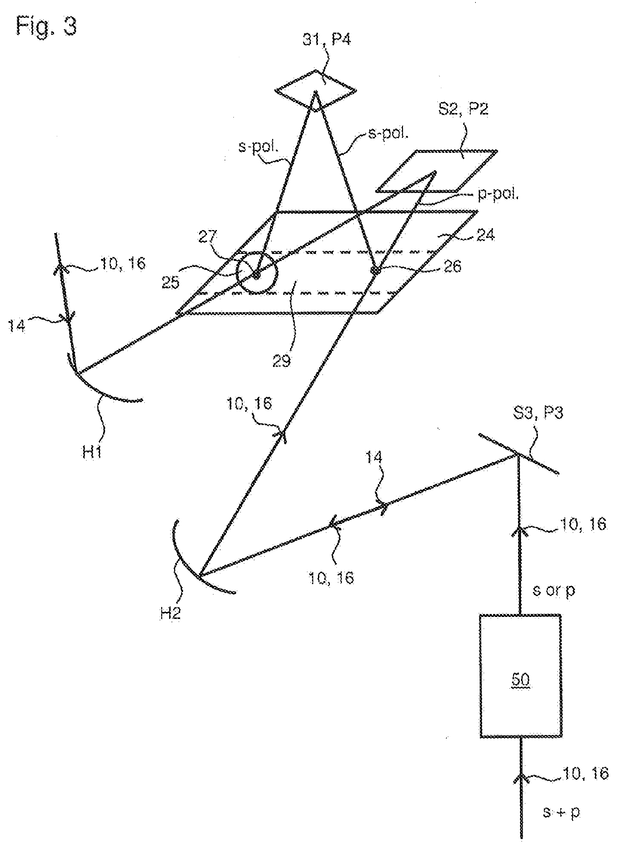 Optical assembly for scanning excitation radiation and/or manipulation radiation in a laser scaning microscope, and laser scanning microscope