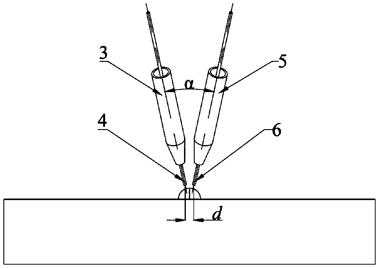 Dual-MAG heat source dual-filament submerged arc build-up welding method