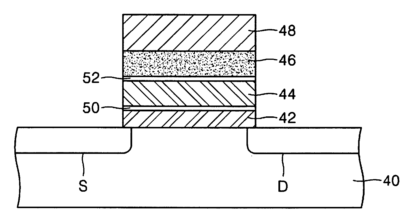 Nonvolatile semiconductor memory device having a gate stack and method of manufacturing the same