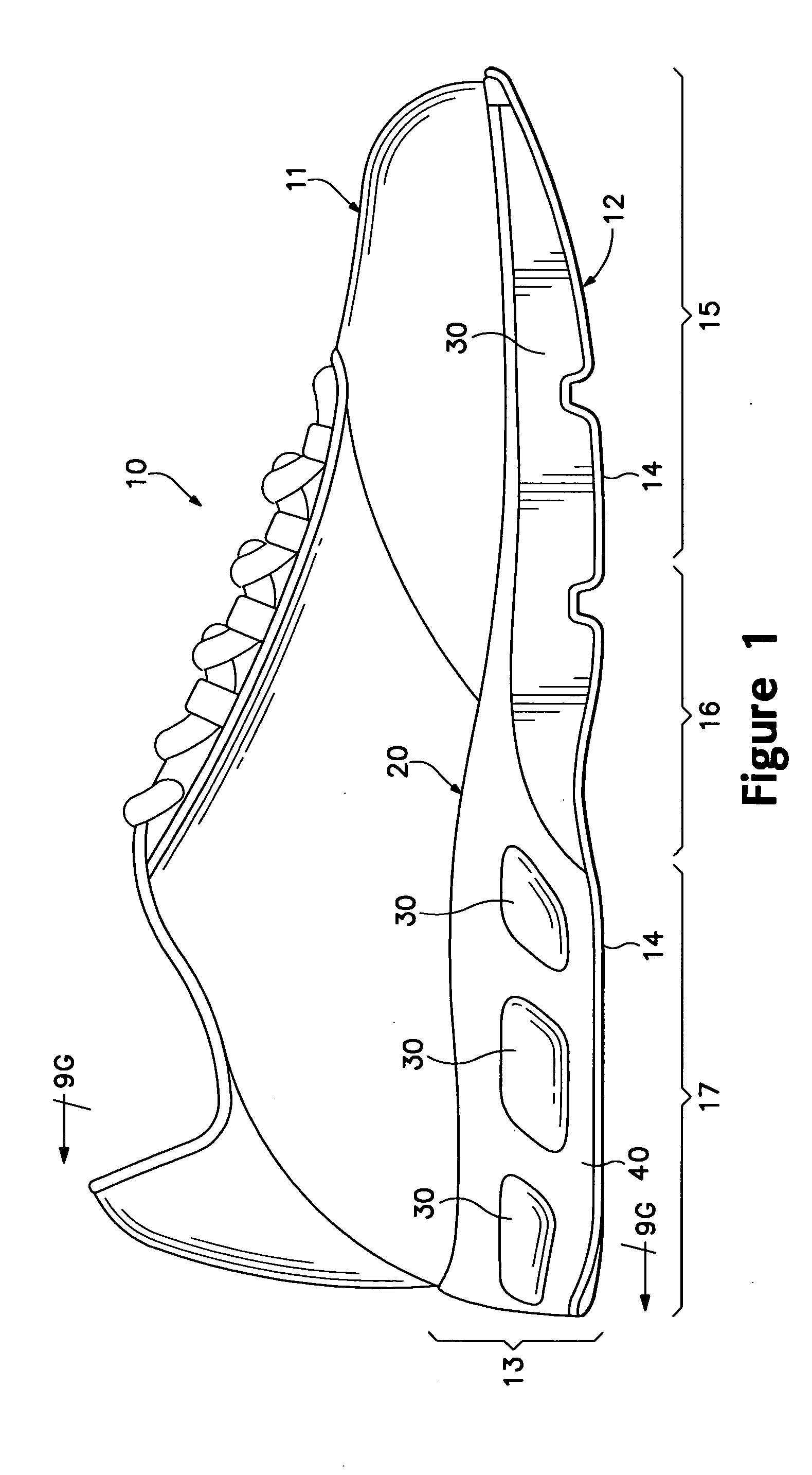 Fluid-filled baldder with a reinforcing structure