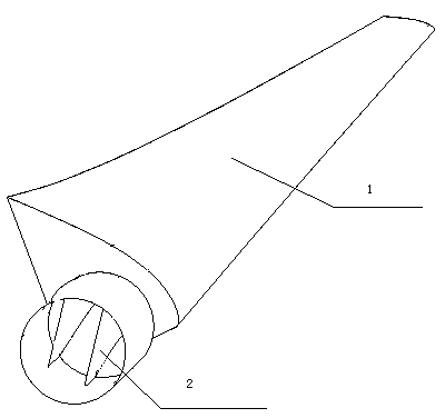 Wind machine blade and method for designing same