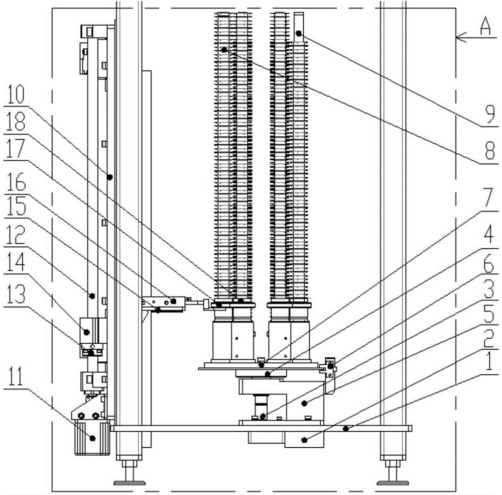 An automatic feeding device for stamping rings based on rotary grinding wheel forming core