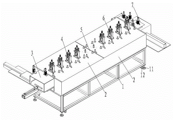 Machining device and machining technology for glass sheet hot bending molding