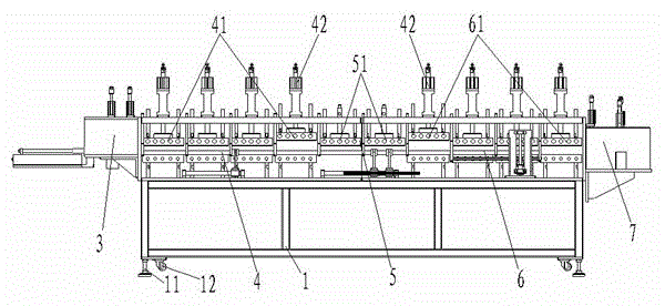 Machining device and machining technology for glass sheet hot bending molding