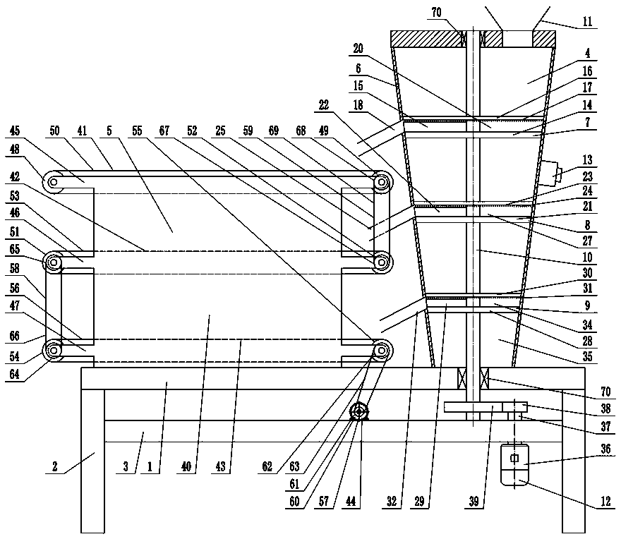 Cocoon stripper with screening function